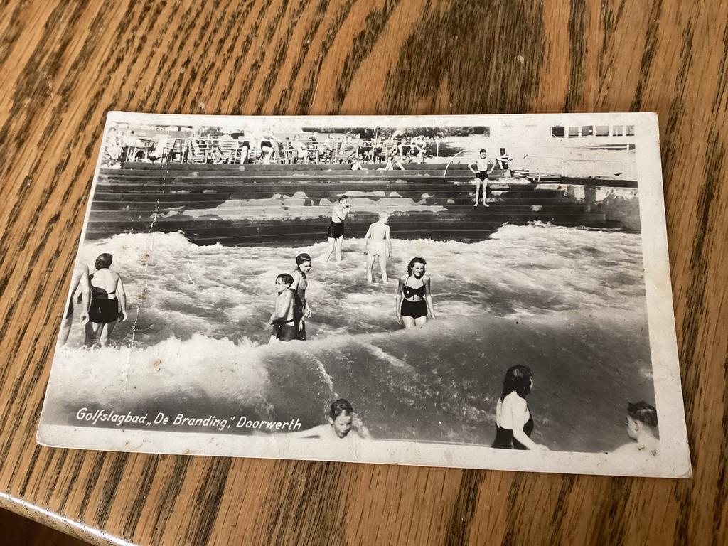 Ansichtkaart Golfslagbad De Branding Doorwerth,1950., Ophalen of Verzenden, 1940 tot 1960, Gelopen