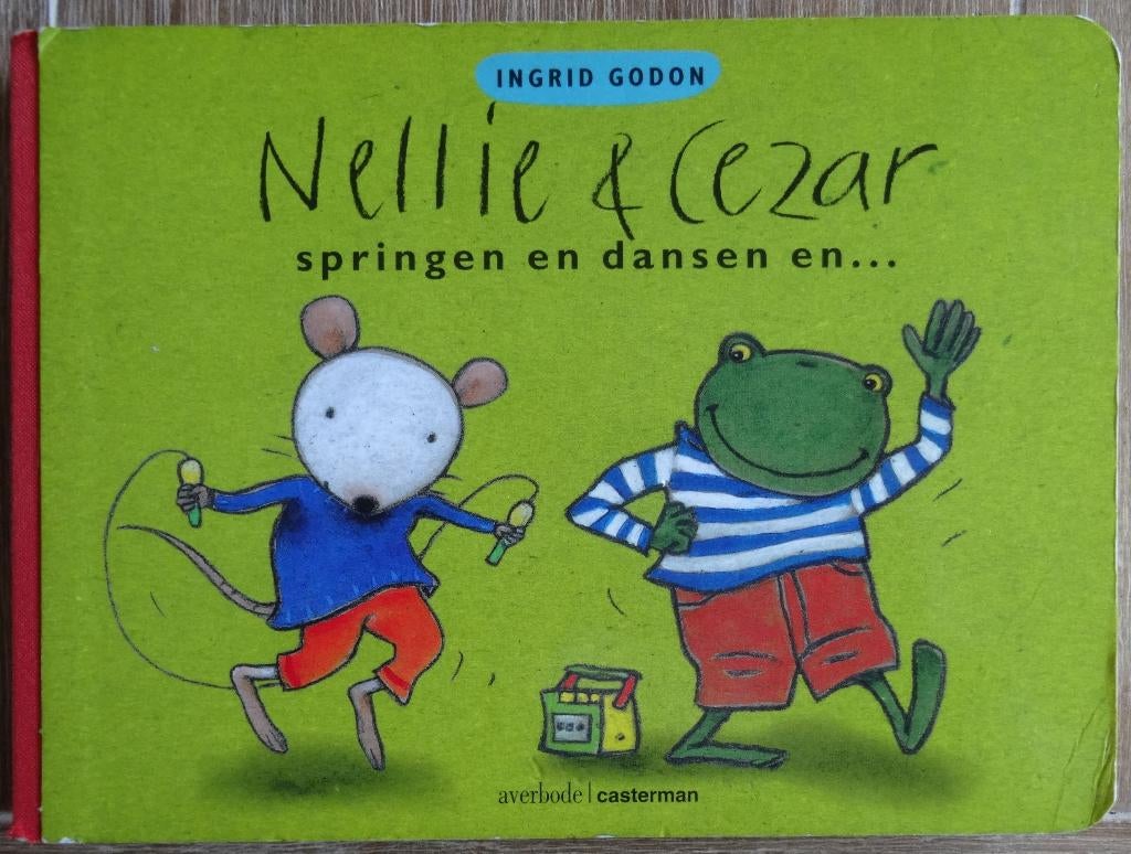 Nellie en Cezar - Springen en dansen - Ingrid Godon - Taal, Boeken, Kinderboeken | Baby's en Peuters, Zo goed als nieuw, 2 tot 3 jaar
