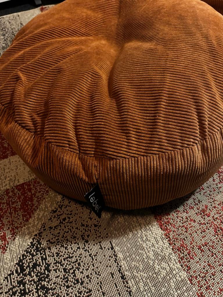 Label zitzak doorsnee 1 meter Inc kleine poef, Ophalen, Gebruikt, Bruin, Zitzak