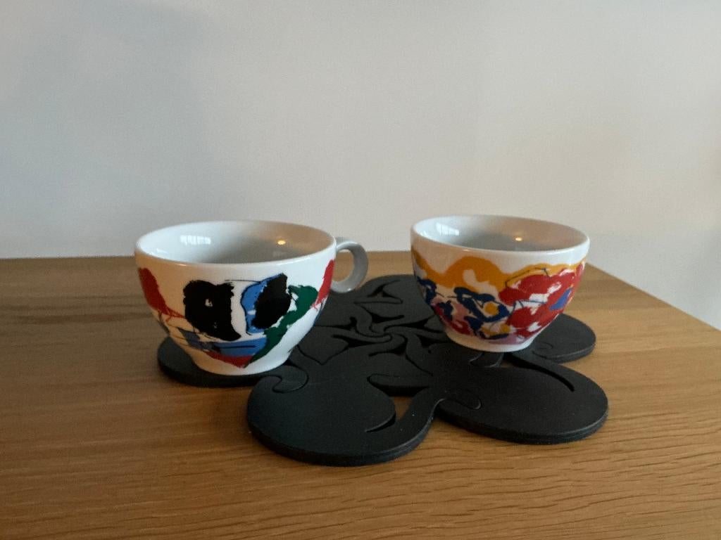 2 koffiekopjes no 1 en 5,  Jan Cremer, Perla Collections,, Ophalen of Verzenden, Zo goed als nieuw, Overige stijlen, Kop(pen) en/of Schotel(s)