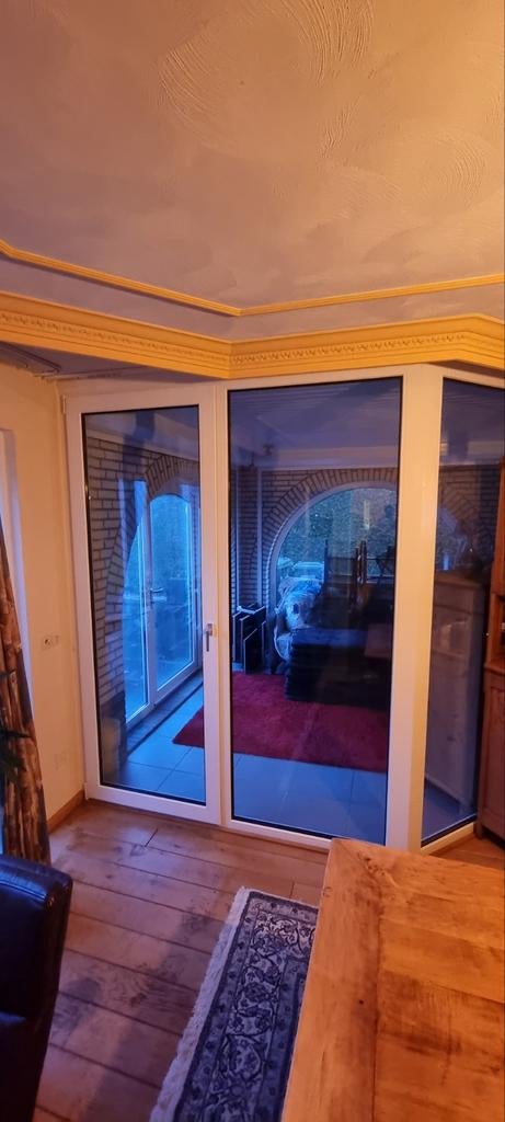 3x Kunststof pui / kozijn 250x193 cm met openslaande deur, Doe-het-zelf en Verbouw, Kozijnen en Schuifpuien, Ophalen, Kunststof