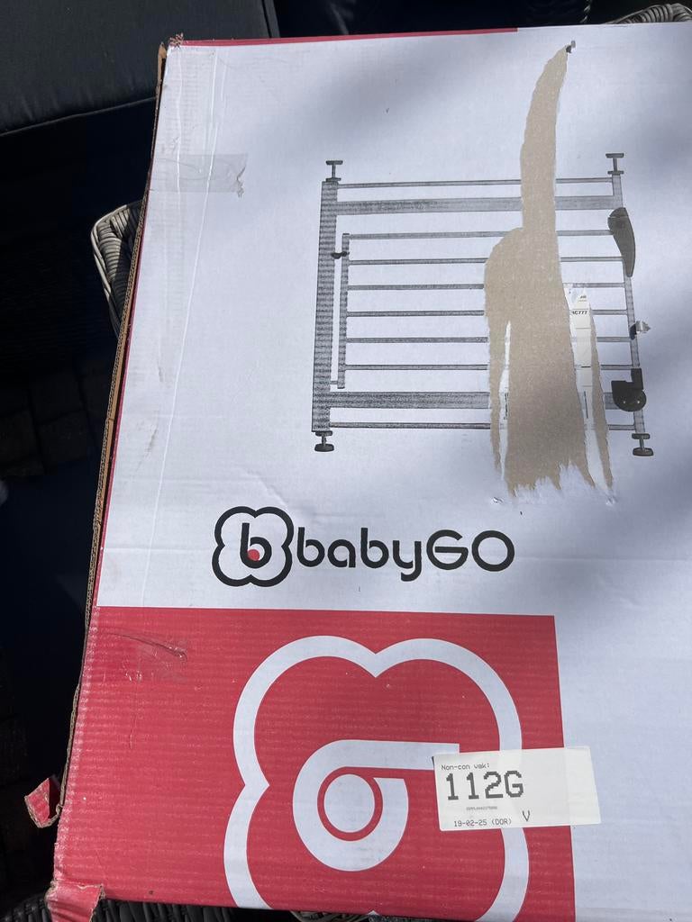 Babygo Safety Gate Black Traphek Klemhek 76-82 cm, Ophalen, Nieuw, Klemhekje, Metaal of IJzer