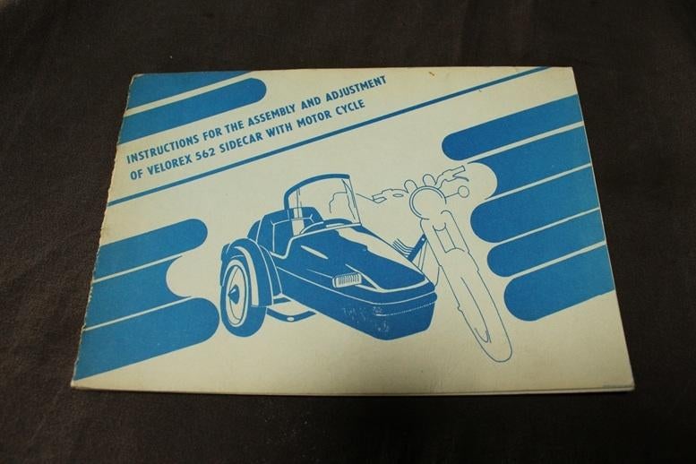 Velorex 562 sidecar instruction  assembly manual, Ophalen of Verzenden, Overige merken