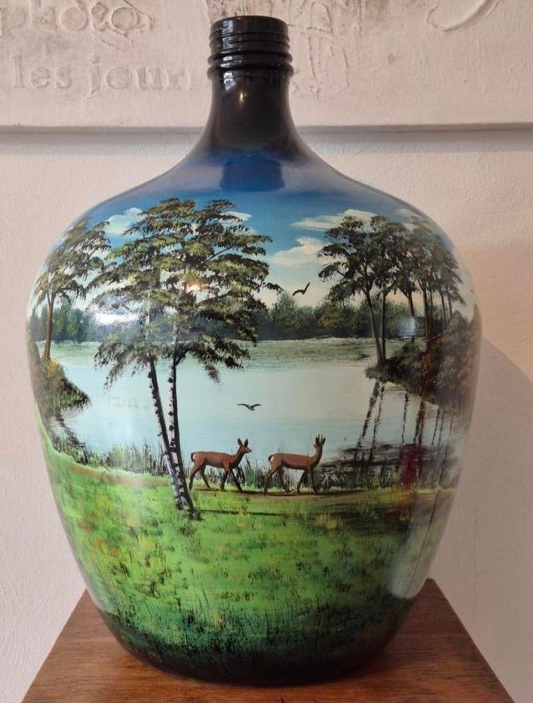 Dame Jeanne - Beschilderde Wijnfles., Ophalen