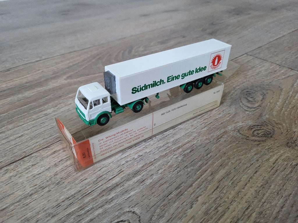 Mercedes Benz 1626 vrachtwagen Sudmilch Wiking, Ophalen of Verzenden, Zo goed als nieuw, Bus of Vrachtwagen, Wiking
