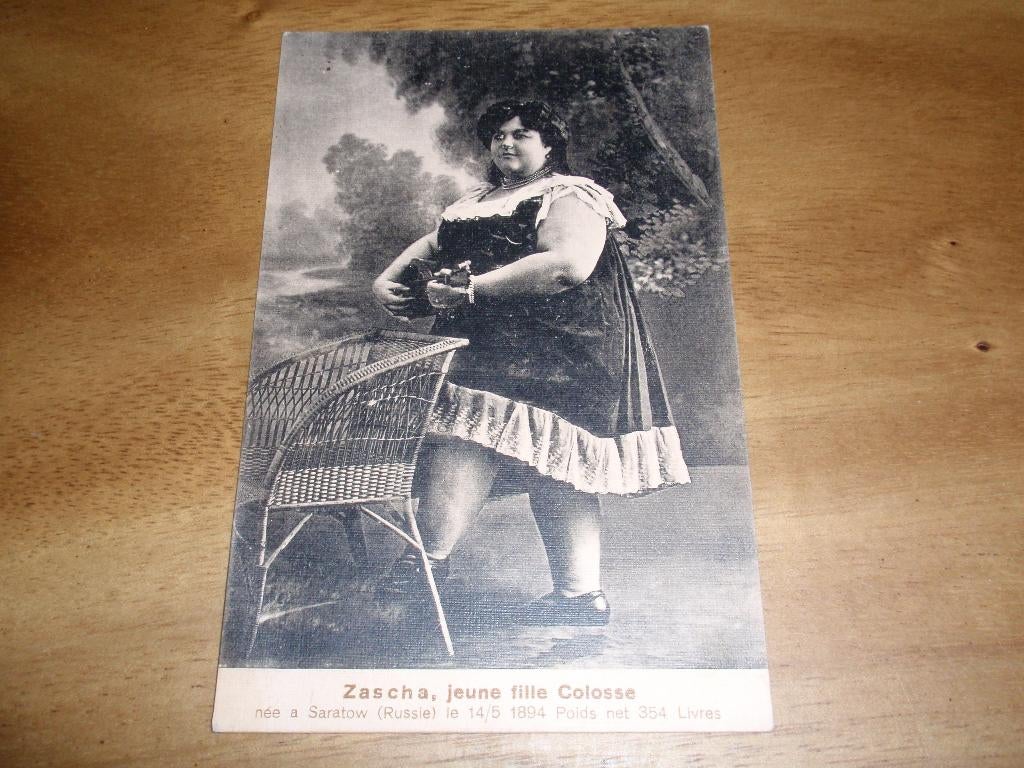 Zascha Jonge Zware Dikke Vrouw, Verzenden, Voor 1920, Ongelopen, Sterren en Beroemdheden