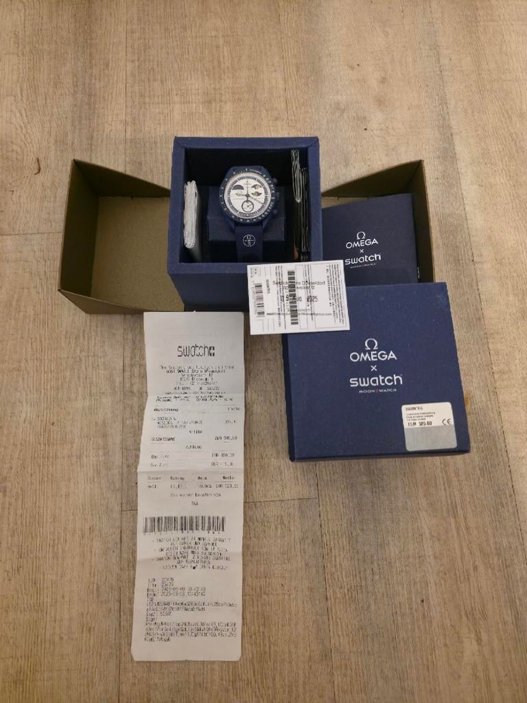 Omega x Swatch "Mission to the Moonphase" – Blue Moon – NIEU, Ophalen of Verzenden, Zo goed als nieuw, Omega