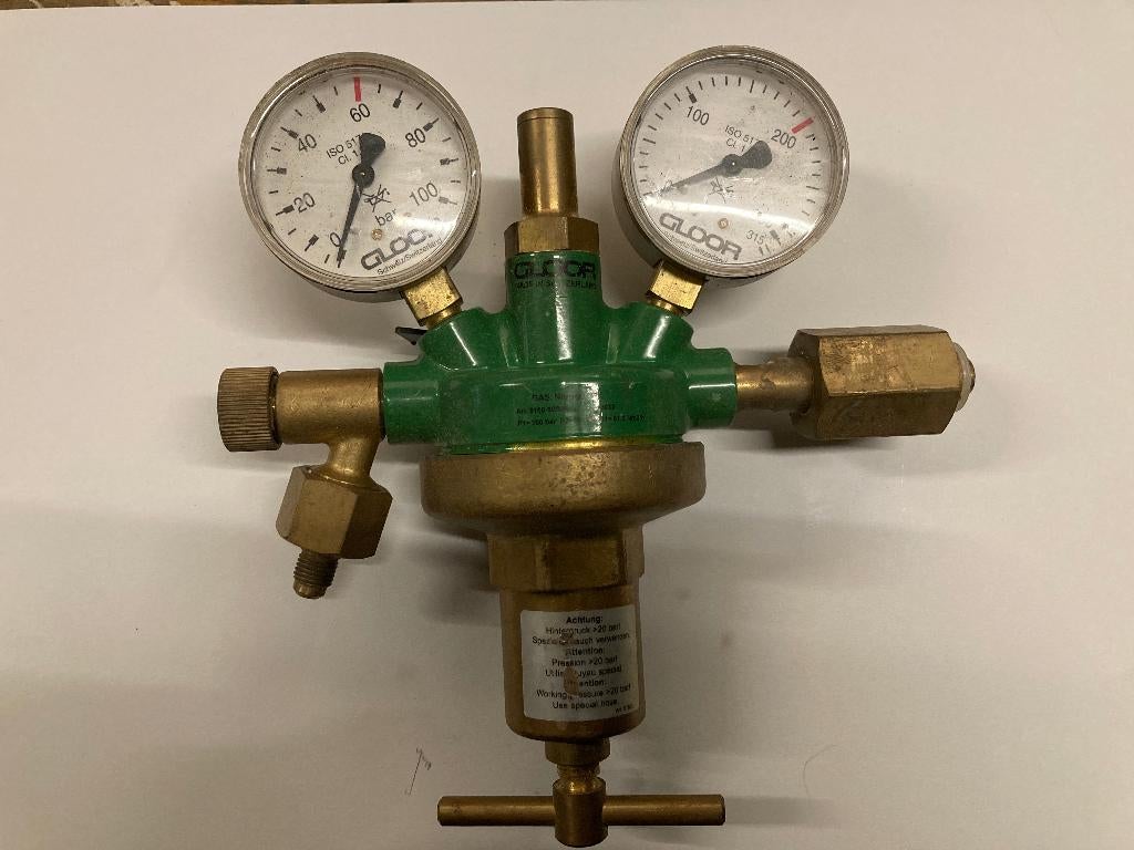 Stikstof reduceerventiel fabr. Gloor., Doe-het-zelf en Verbouw, Gereedschap | Lasapparaten, Ophalen of Verzenden, Zo goed als nieuw