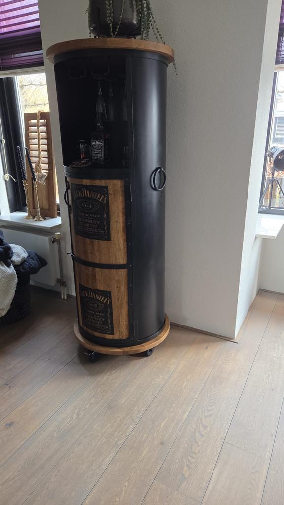 Robuuste Jack Daniel's Drankenkast / Wijnrek, 5 tot 15 flessen, Ophalen of Verzenden, Zo goed als nieuw, 75 cm of meer