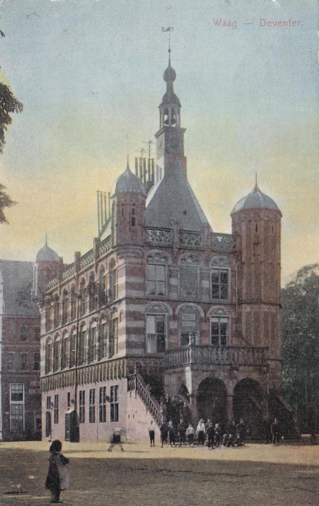 GA1317 Deventer Waag Olst Wijhe Twello Wilp Achterhoek 1907, Verzenden, Voor 1920, Gelopen, Overijssel