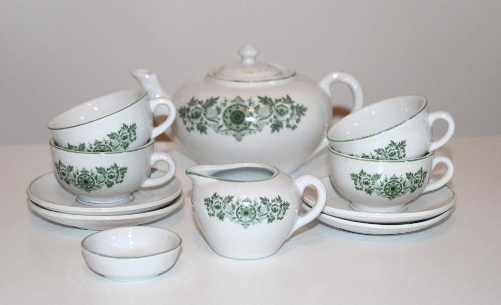 D.E. kinderservies servies kind theeservies Douwe Egberts, Ophalen of Verzenden, Zo goed als nieuw, Overige stijlen, Compleet servies