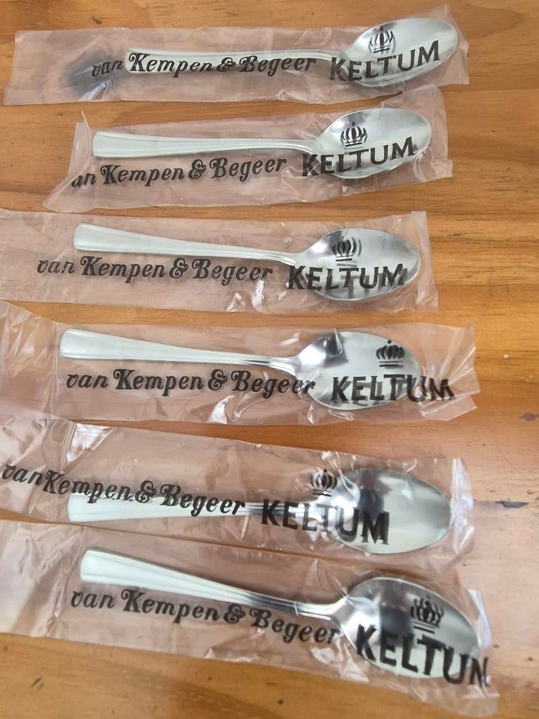 Zes Keltum lepels van Kempen & Begeer, Antiek en Kunst, Antiek | Bestek, Ophalen of Verzenden