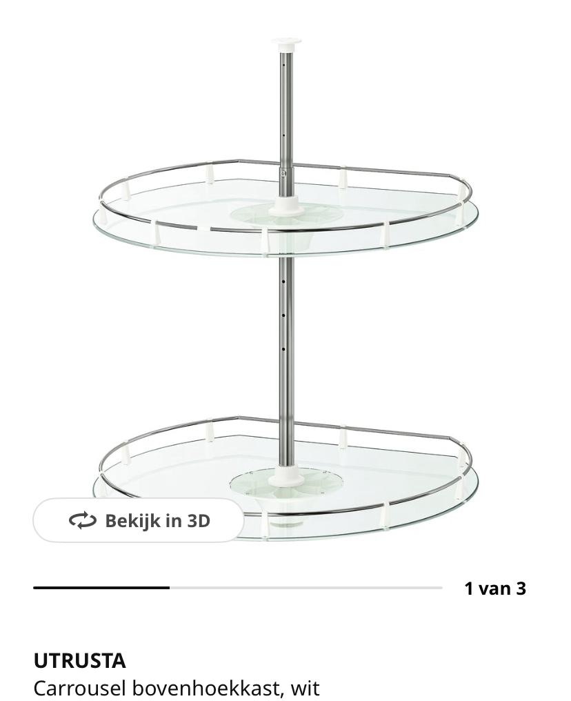 1 glasplaat en stang voor carrousel IKEA, Ophalen, Nieuw