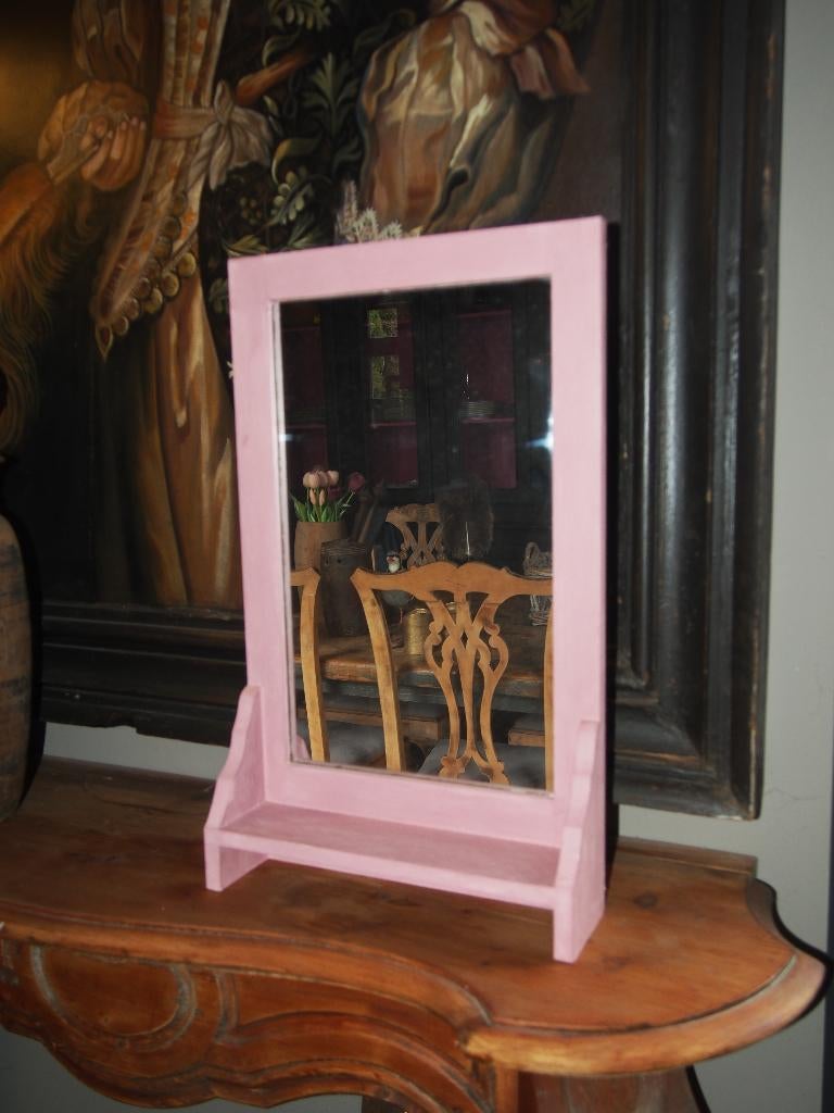 Roze Wandspiegel, Minder dan 50 cm, Gebruikt, Ophalen of Verzenden, Minder dan 100 cm