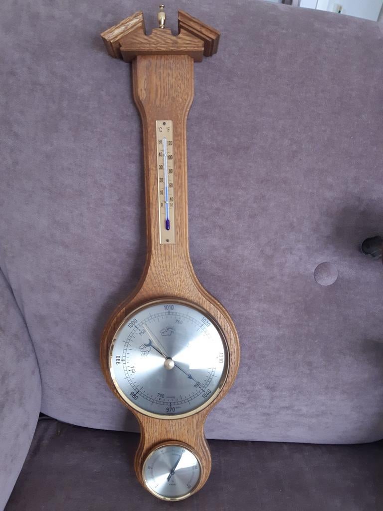 Vintage Barometer met Thermometer en Hygrometer, Ophalen of Verzenden