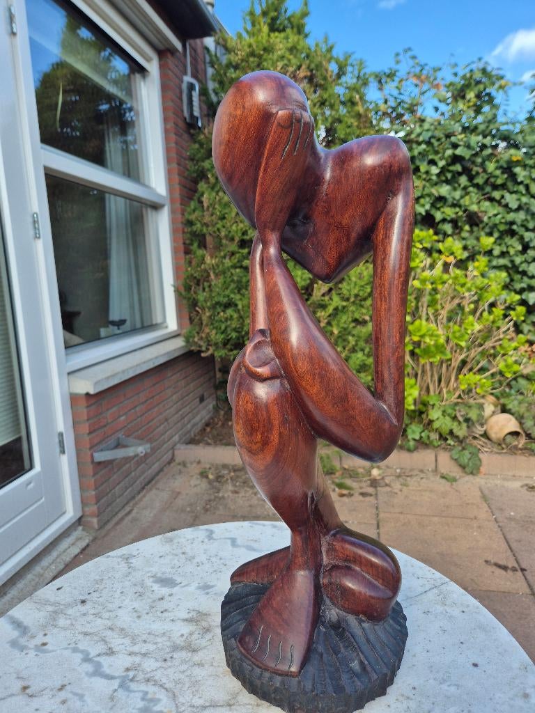 Houten beeldje , houtsnijwerk., Ophalen of Verzenden, Zo goed als nieuw, Mens