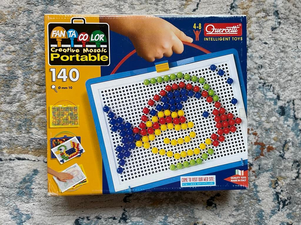 Quercetti Fantacolor Mozaïek Speelset, Kinderen en Baby's, Speelgoed | Educatief en Creatief, Verzenden, Gebruikt, Knutselen