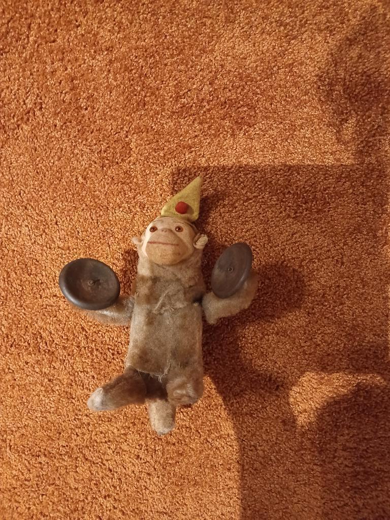 Vintage mechanisch opwind aapje, Antiek en Kunst, Ophalen of Verzenden