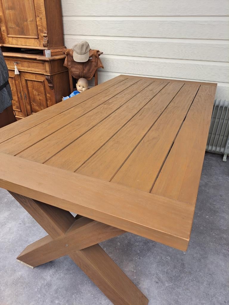 Nieuwe Garden Collections tuintafel 200x100 cm, Ophalen of Verzenden, Zo goed als nieuw, Rechthoekig, Hout