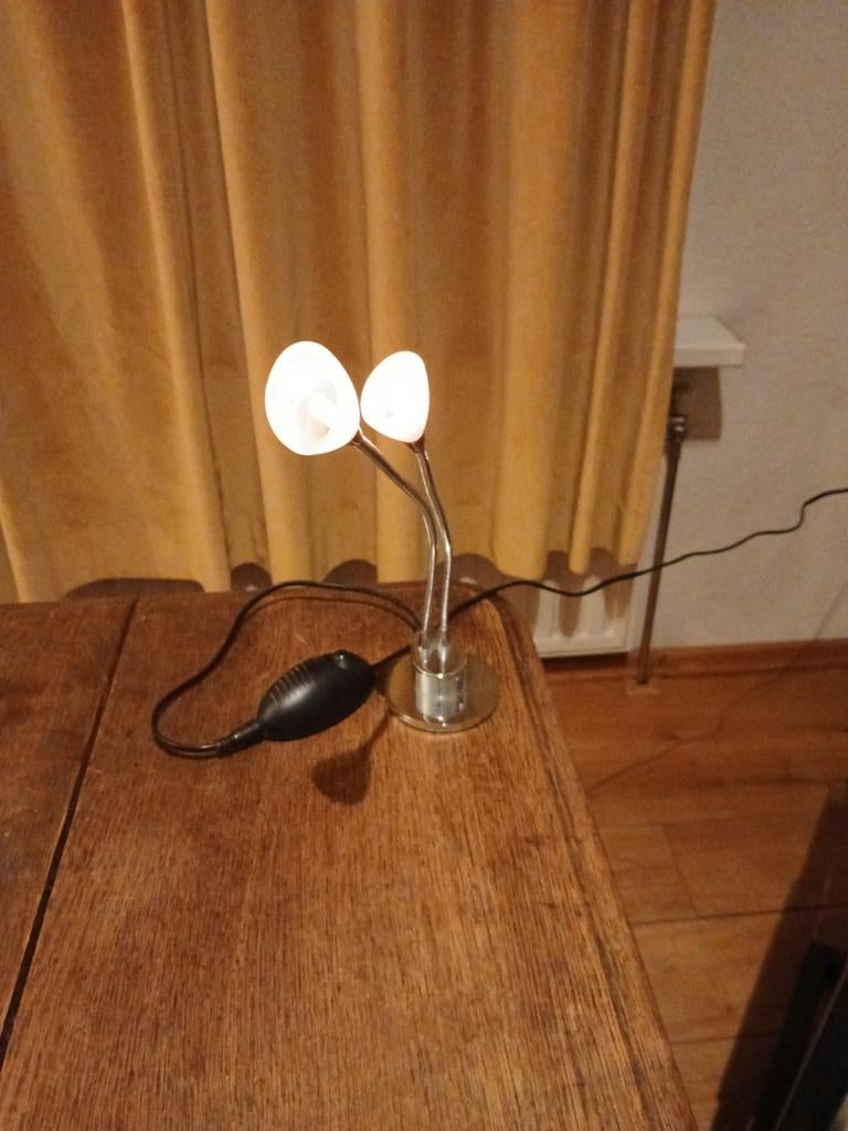 VINTAGE SOMPEX  TAFELLAMP. (MET DIMMER).., Huis en Inrichting, Lampen | Tafellampen, Gebruikt, Ophalen of Verzenden, Metaal, VINTAGE
