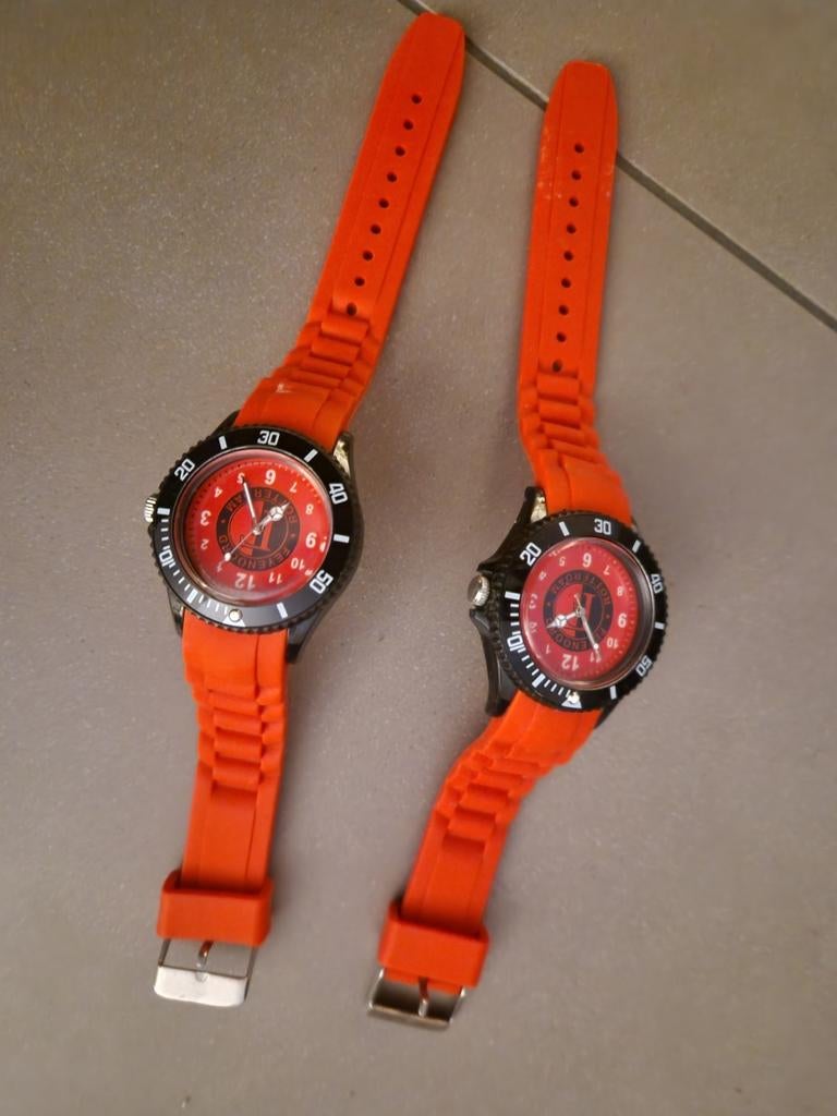 Originele Feyenoord horloges - Set van 2, Overige merken, Kunststof, Gebruikt, Polshorloge
