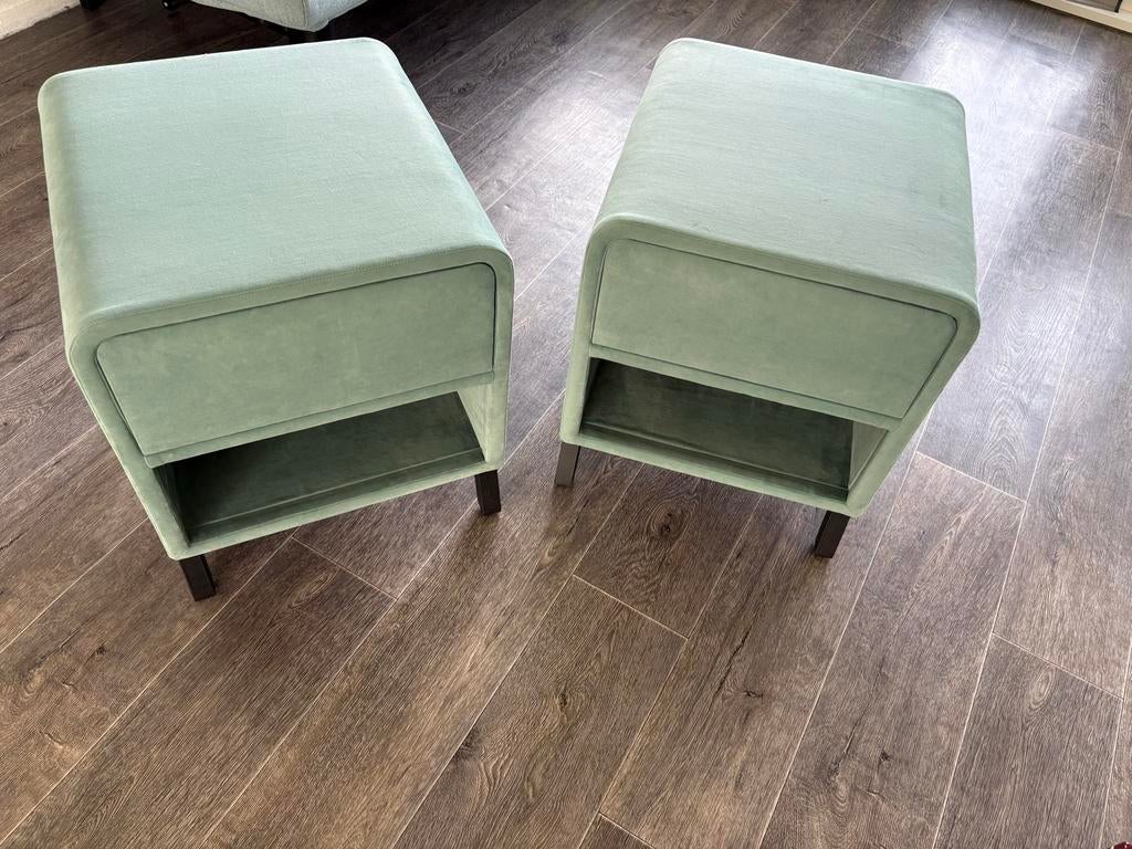 2x Swiss Sense Valley Nachtkastjes - Glory Soft Green (Set), Overige materialen, Zo goed als nieuw, 45 tot 65 cm, 55 tot 70 cm