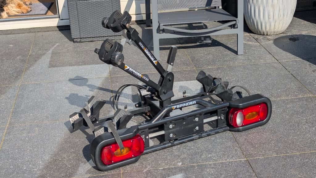 Spinder Cross Fietsendrager - Trekhaakdrager, Auto diversen, Fietsendragers, Gebruikt, Trekhaakdrager, 2 fietsen, Ophalen of Verzenden