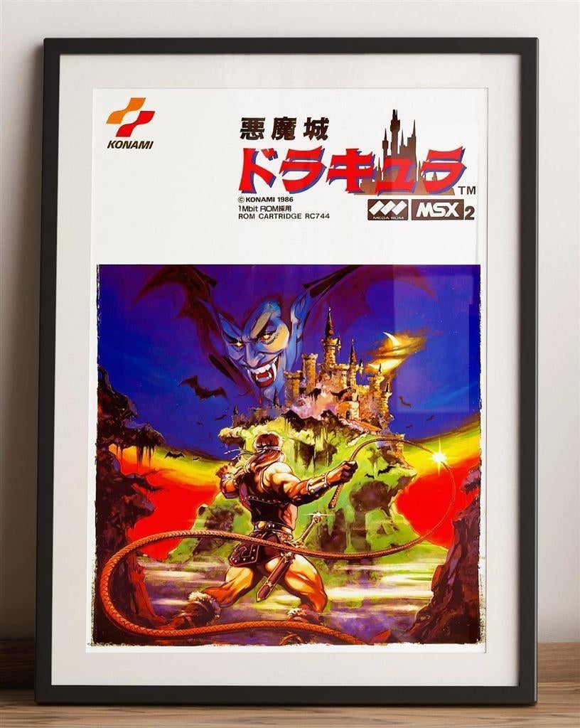 KONAMI CASTLEVANIA Vampire Killer MSX Poster Affiche, Verzamelen, Ophalen of Verzenden, Nieuw, A1 t/m A3, Film en Tv