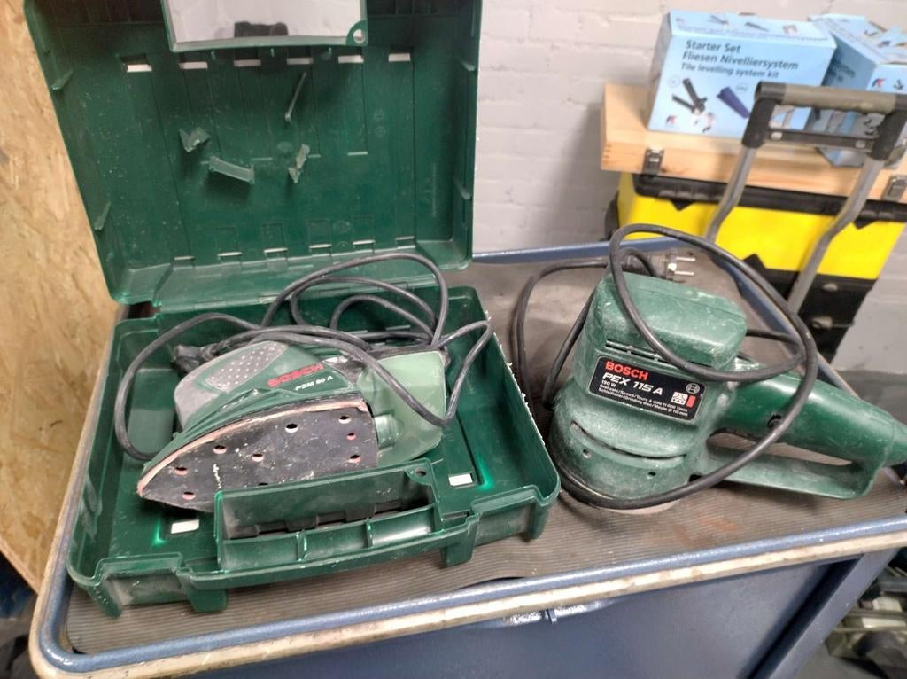Bosch PSM 80 A schuurmachine PEX 115 a excentrische, Ophalen of Verzenden, Gebruikt, Minder dan 600 watt, Excentrische schuurmachine