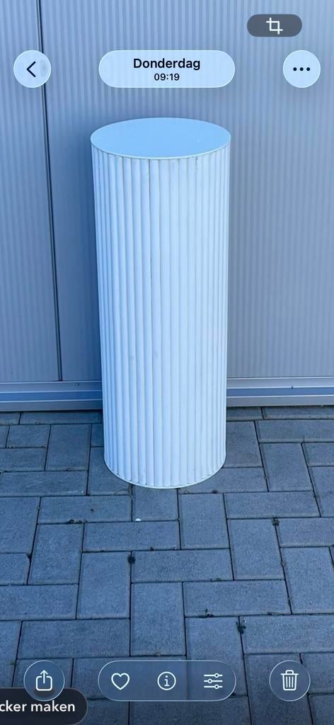 Ribbel zuil 80 cm hoog te huur, Huis en Inrichting, Woonaccessoires | Zuilen en Pilaren, Ophalen of Verzenden, Zo goed als nieuw