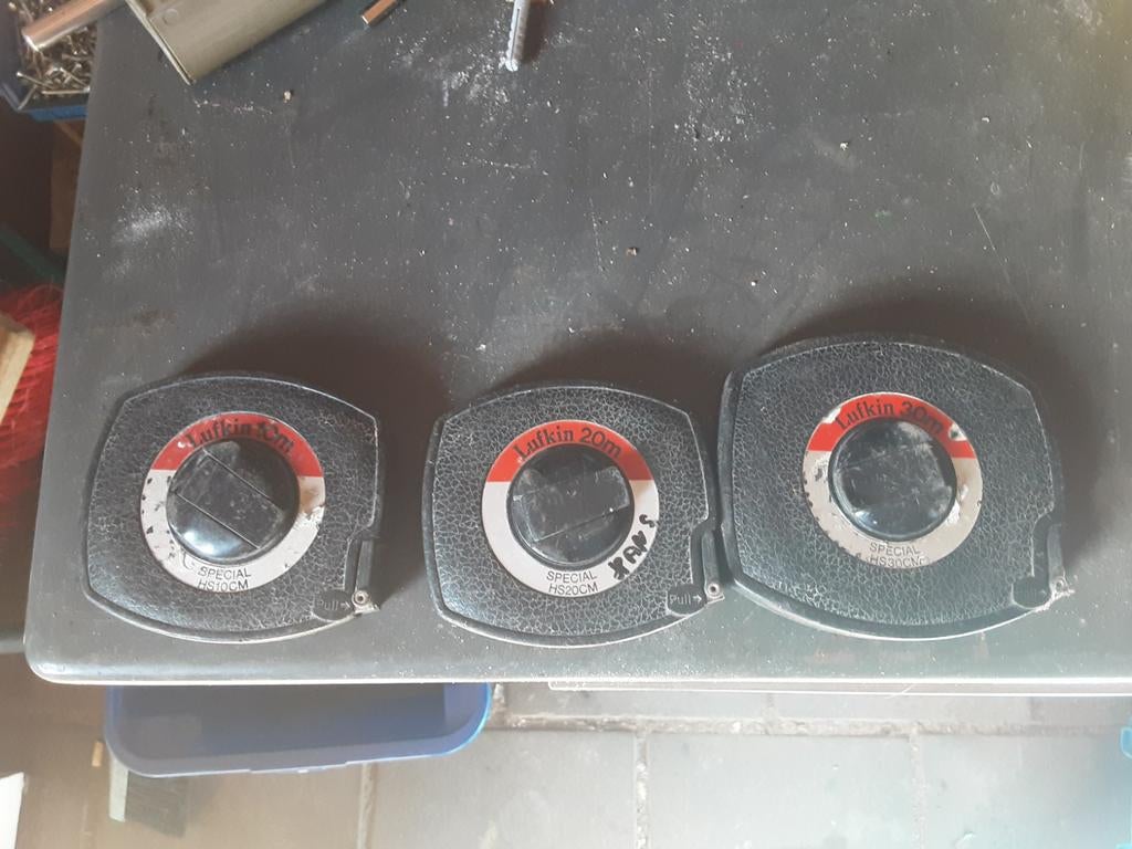 Drie Lufkin Meetlinten - 10m, 20m, 30m, Ophalen of Verzenden, Gebruikt