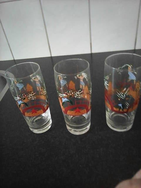 Set van 3 originele Heineken designglazen uit 1993., Ophalen, Zo goed als nieuw, Glas of Glazen, Heineken