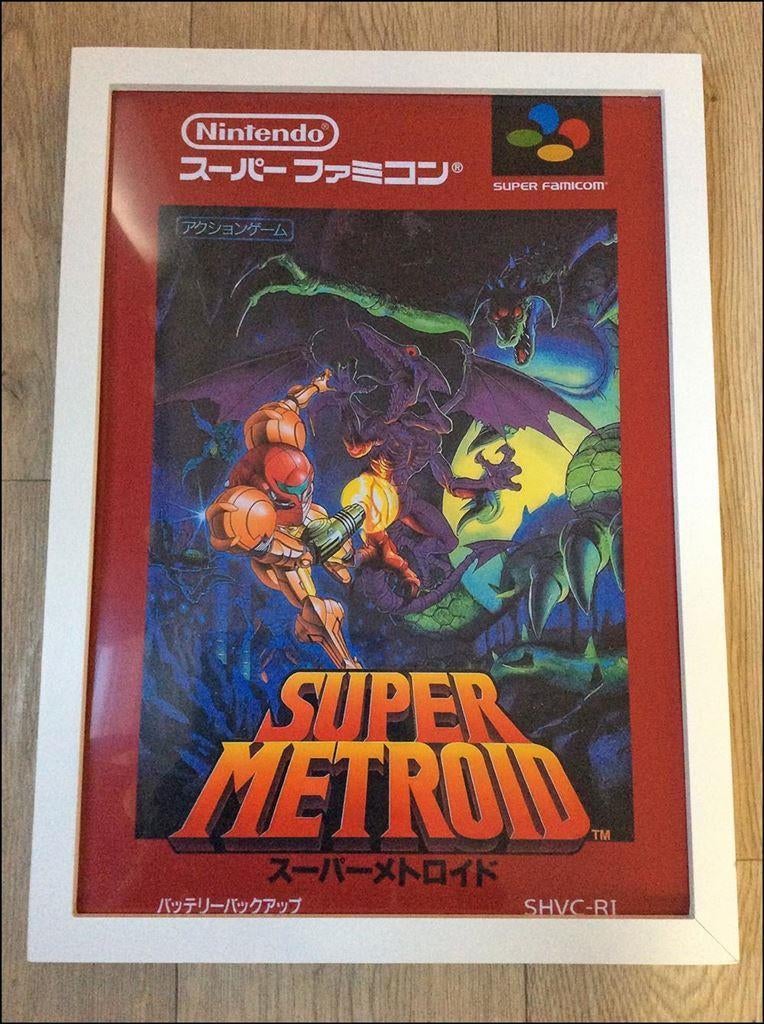 SUPER METROID Snes Afiiche Poster in lijst, Avontuur en Actie, 1 speler, Nieuw, Ophalen of Verzenden