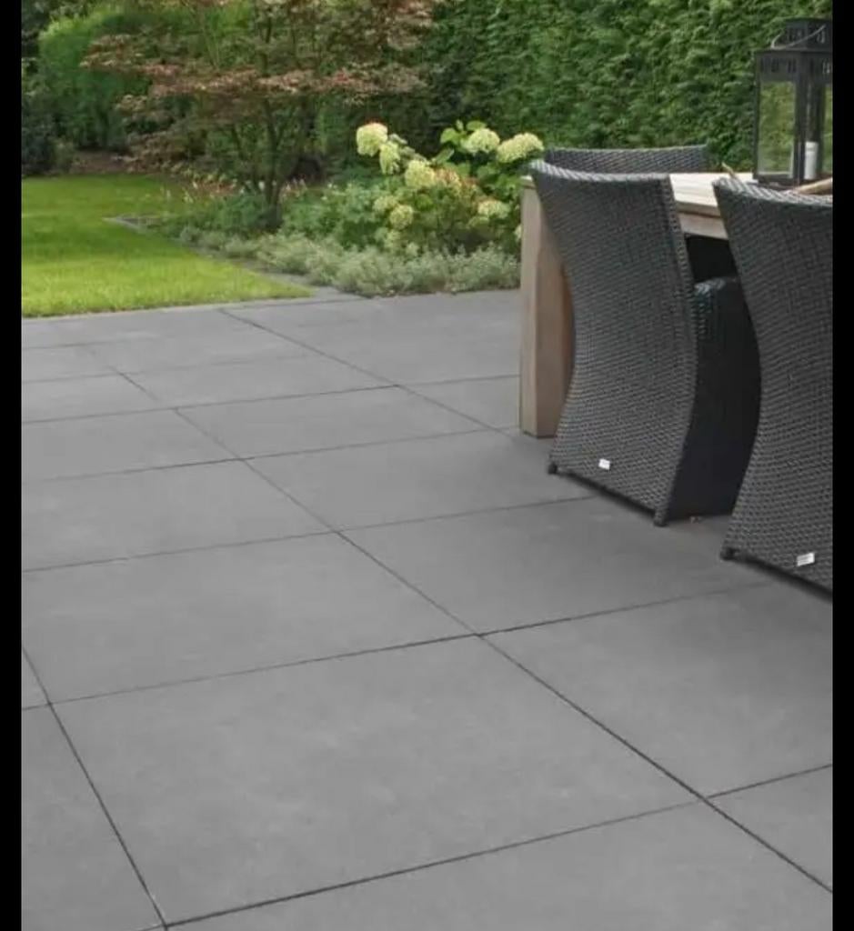 Gezocht: 70m² antraciet betonnen terrastegels 60x60 cm, Tuin en Terras, Tegels en Klinkers, Ophalen of Verzenden