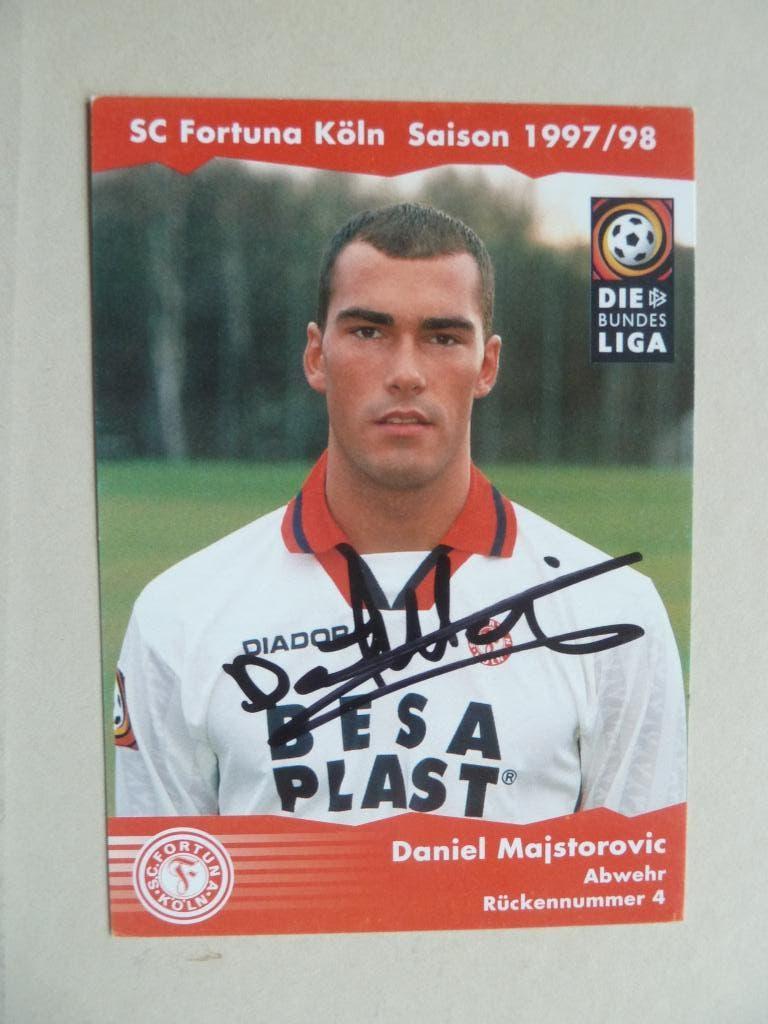 Spelerskaart  Daniel.Majstorovic  Sc Fortuna Koln  1997/1998, Verzamelen, Sportartikelen en Voetbal, Ophalen of Verzenden, Zo goed als nieuw