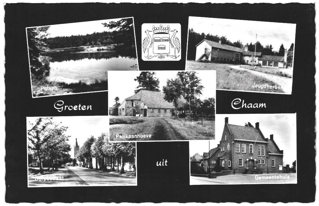 991332 Chaam N Br 1963 .Gelopen met postzegel Koeltoren, Ophalen of Verzenden, 1960 tot 1980, Gelopen, Noord-Brabant