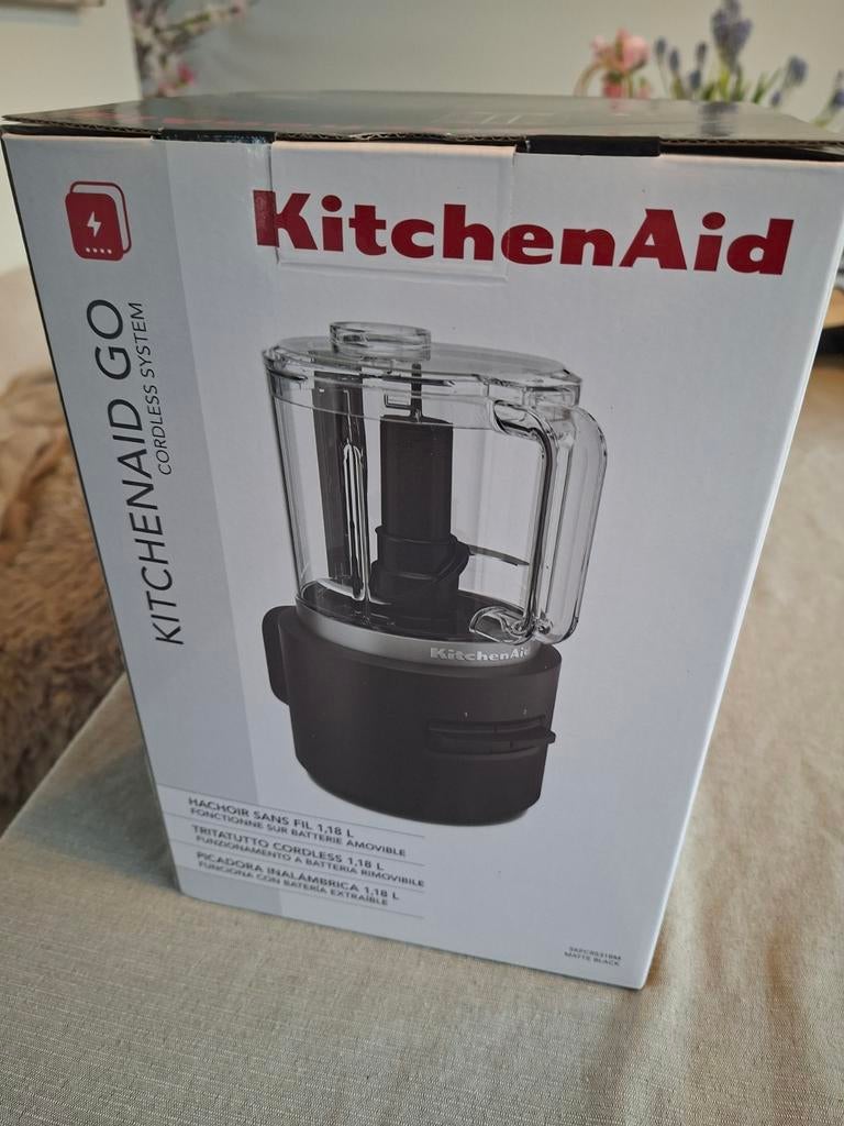 Draadloze hakmolen, KitchenAid 5KFCR531BM NIEUW, Ophalen of Verzenden, Nieuw