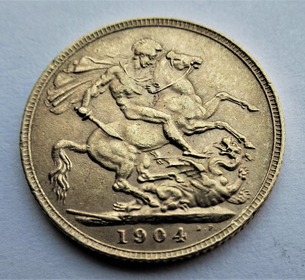 Great Britain 1 sovereign 1904, Verzenden, Overige landen, Goud