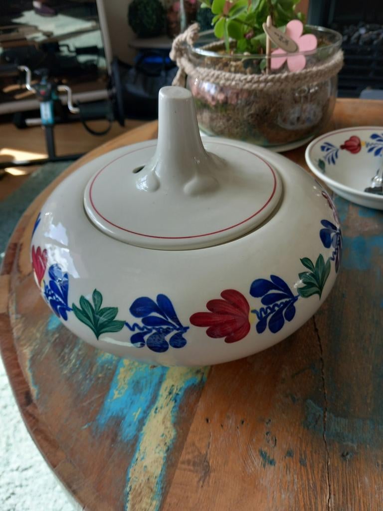 Boerenbont uienpot, Ophalen