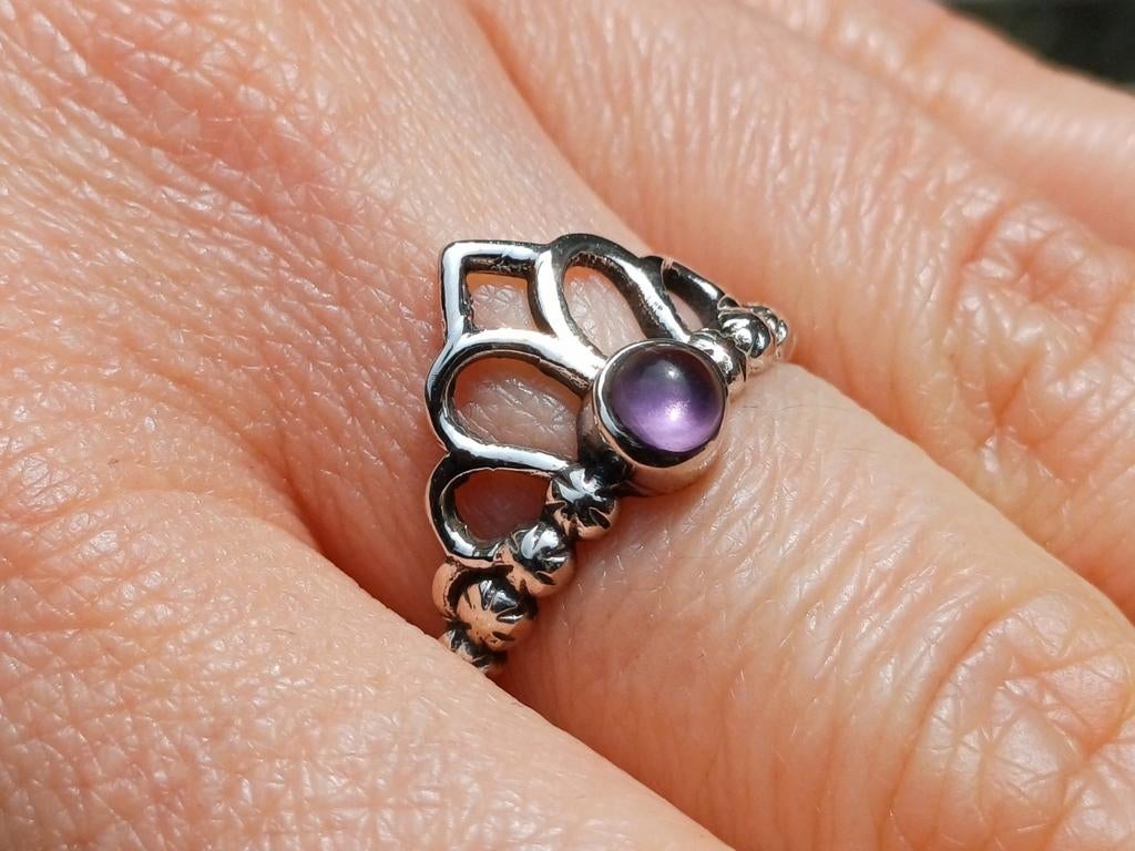 Vanoli 925 zilveren ring met amethist maat 17,5, Daiva1973@hotmail.com, Vanoli, Amsterdam, Paars