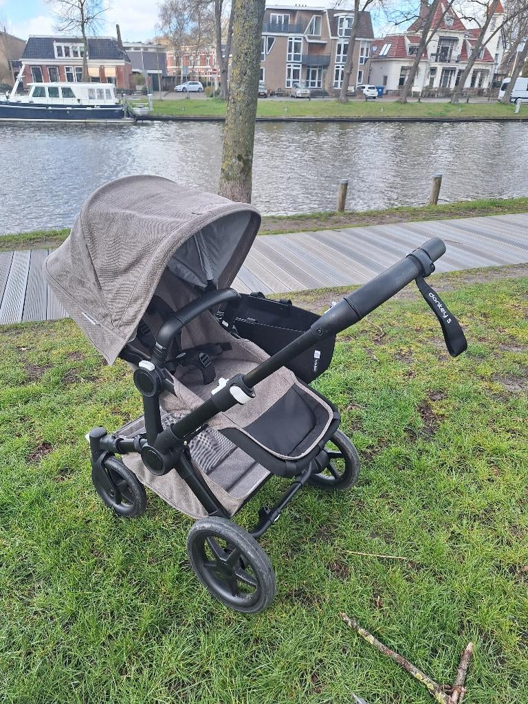 Bugaboo Donkey 5 mono kinderwagen mineral Taupe, Ophalen, Verstelbare duwstang, Bugaboo, Zo goed als nieuw