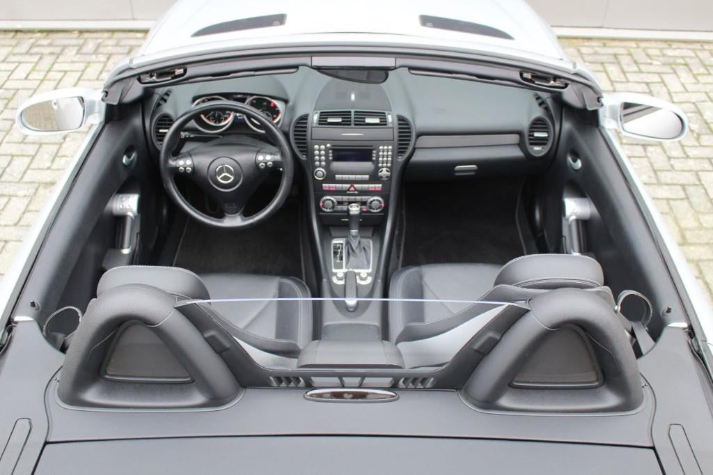 Mercedes-Benz SLK 350 V6 272 PK Youngtimer met 90.200 km, Auto's, Navigatiesysteem, Achterwielaandrijving, Zwart, Cabriolet