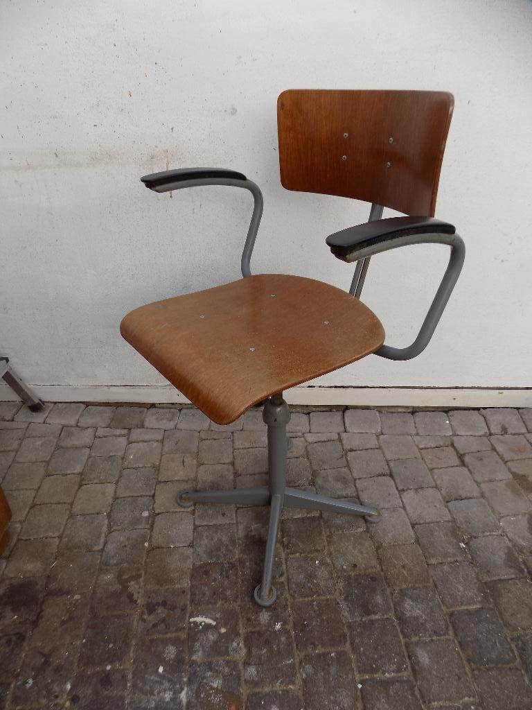 Stoel atelierstoel Friso Kramer Ahrend de Cirkel 60 vintage, Ophalen, Gebruikt, Zwart