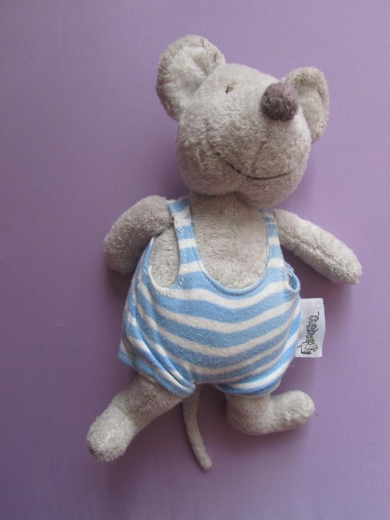 PRÉMAMAN Knuffel MUIS. 26 CM **Nieuw**, Kinderen en Baby's, Muis, Overige merken, Grijs, Nieuw