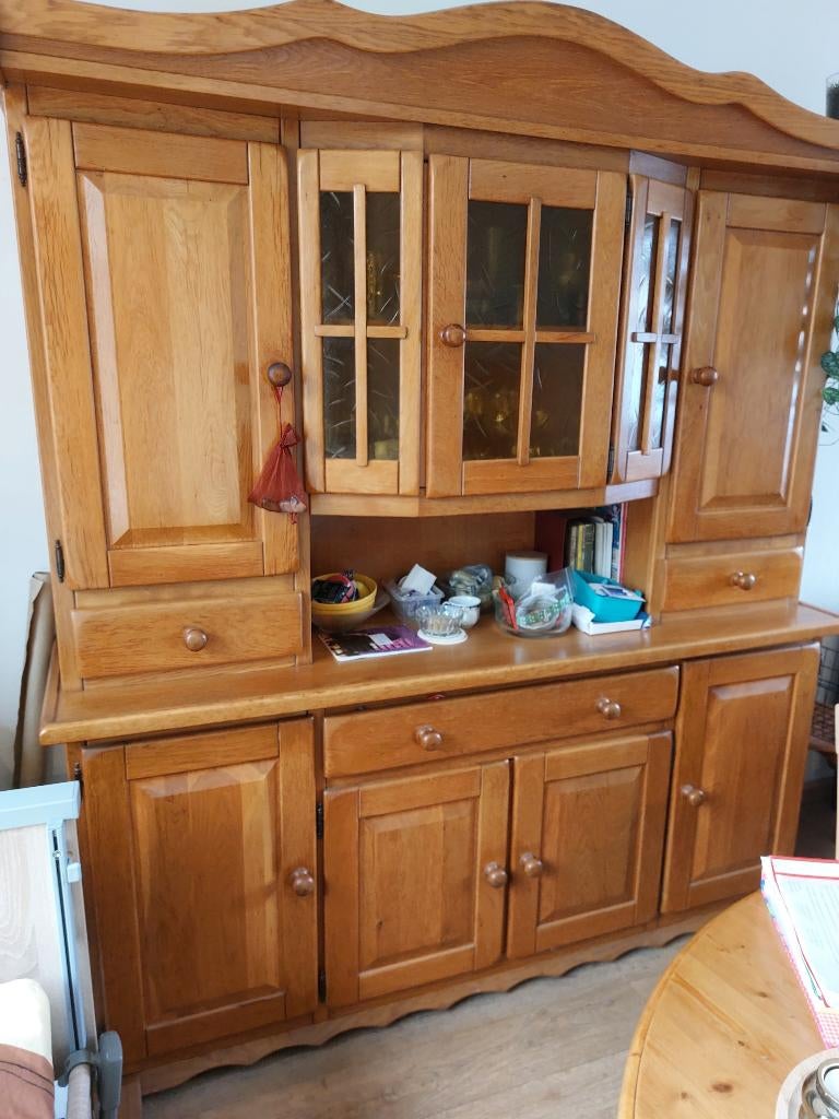 Tafel, salontafel en een heel mooie kast, Ophalen, Met plank(en), Gebruikt, 150 tot 200 cm