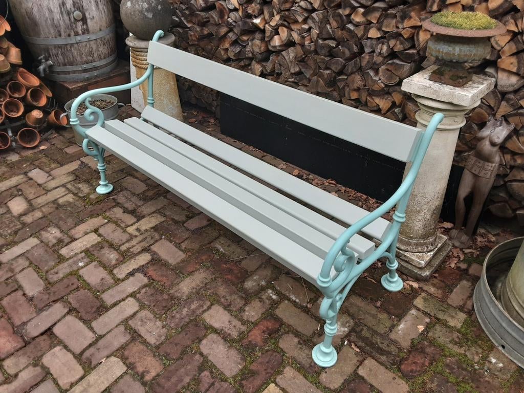 Gietijzeren tuinbank, Tuin en Terras, Ophalen, Metaal