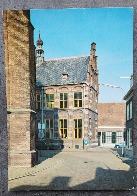 Oude ansichtkaart Hasselt, stadhuis., Ophalen of Verzenden, 1960 tot 1980, Gelopen, Overijssel