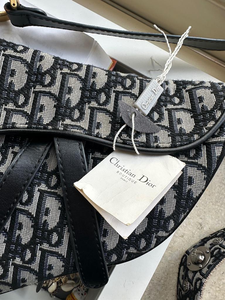 Dior Saddle Bag, Sieraden, Tassen en Uiterlijk, Tassen | Damestassen, Verzenden, Zo goed als nieuw, Beige, Schoudertasje