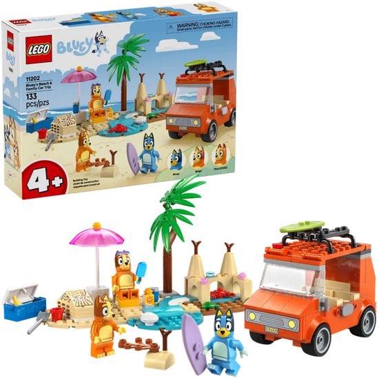 LEGO Bluey: Bluey's Autorit naar het Strand, Bouwset - 11202, Ophalen of Verzenden, Nieuw