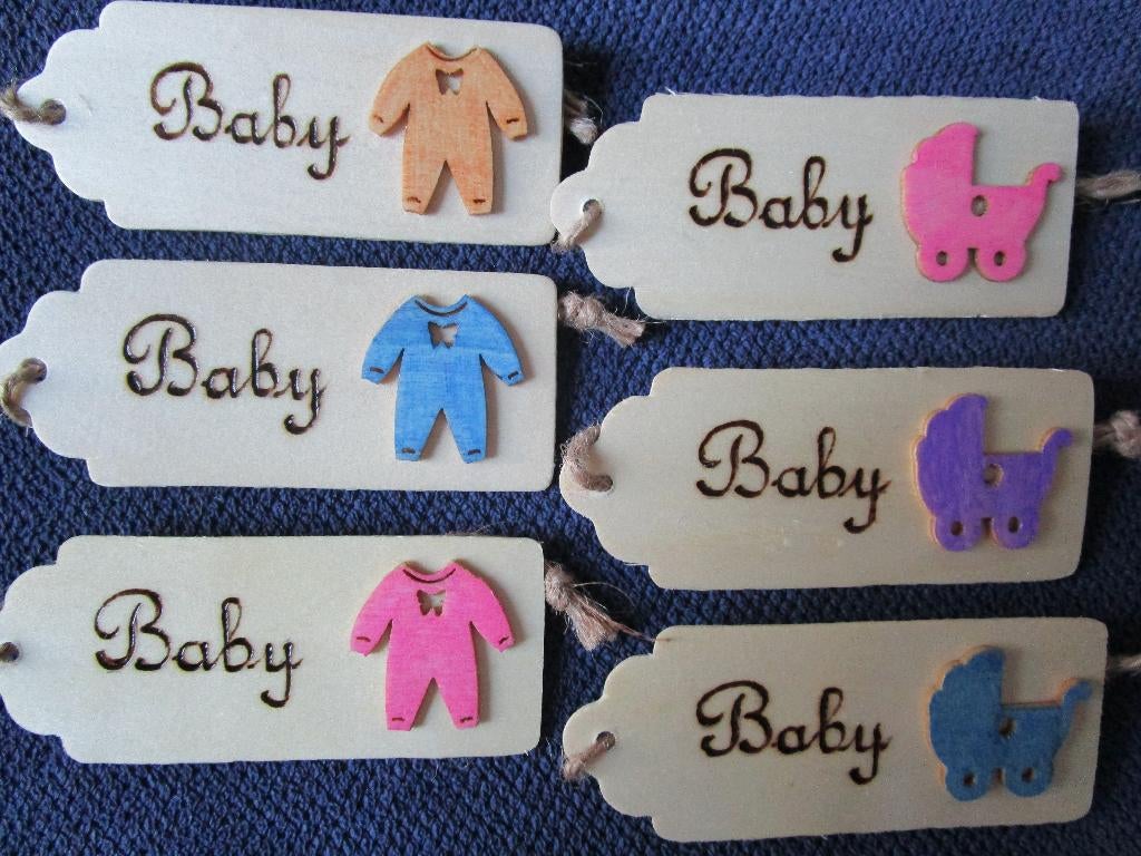 handgegraveerd kraam geboorte cadeau PYROGRAFIE creamar, Ophalen of Verzenden, Nieuw, Geboortebord